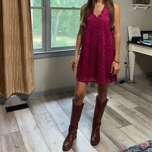 Francesca's Collections V-Neck Lace Dress